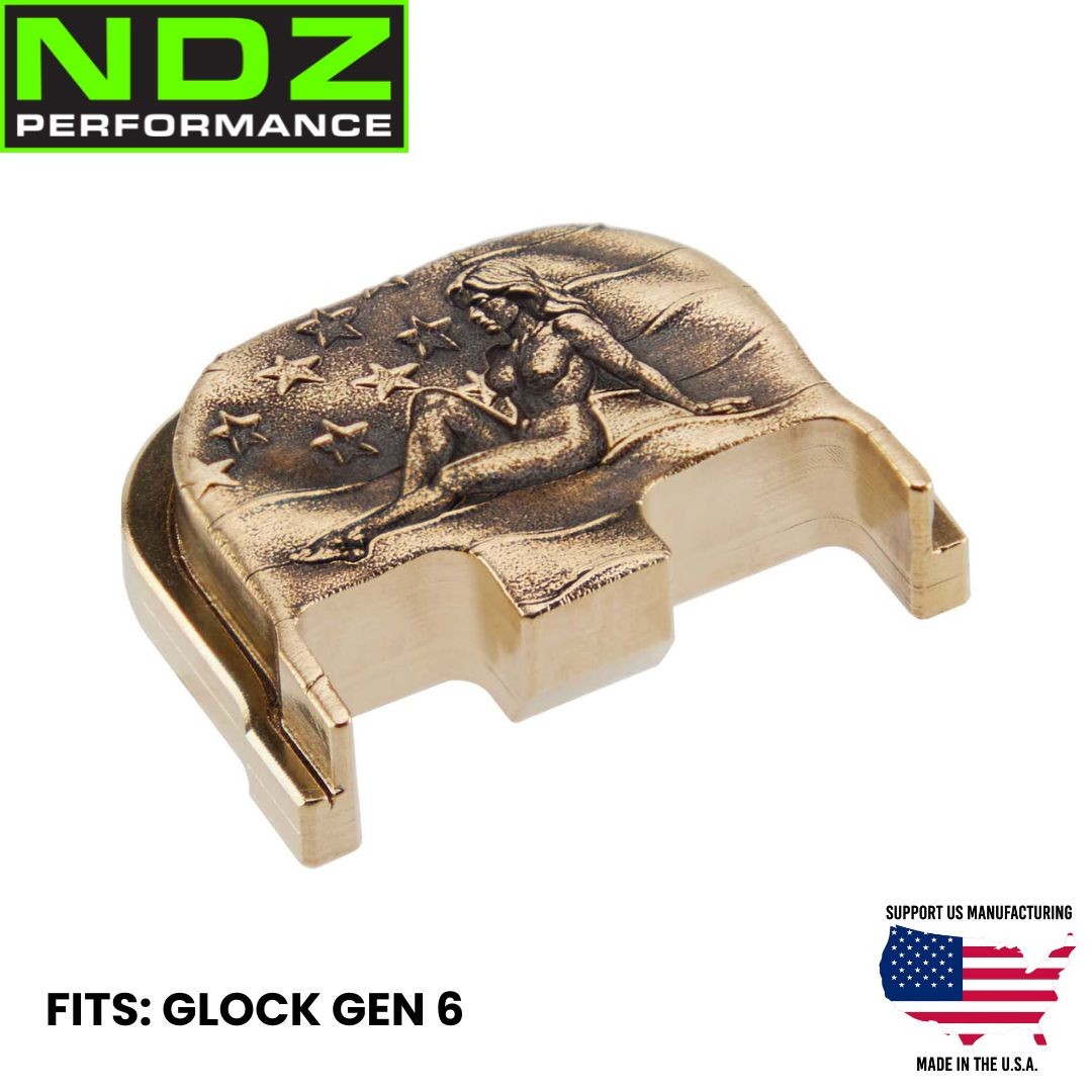 NDZ Glock Gen 6 Slide Back Plate Brass 3D Engraved G17 G19 19X G45
