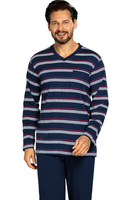 Comte Schlafanzug GrößE M/50 Pyjama Langarm Blau Herren 252820