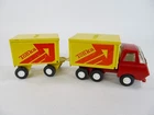 Vintage, New in 1975,  Tiny Tonka Toys - Van Truck & Trailer (Red w/ Yellow Box)