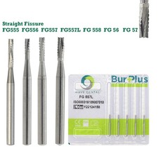 WAVE Dental Carbide Burs Straight Flat End Bur FG 56 57 555 557L Friction Grip