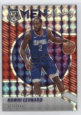 2020-21 Panini Mosaic Men of Mastery Red Mosaic Prizm Kawhi Leonard #2 uk2