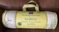 Bamboo Memory Foam Bed Pillow Queen 28  x 19  