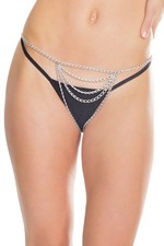 Coquette - 7247 - Crotchless Chain Gstring - METALLIC