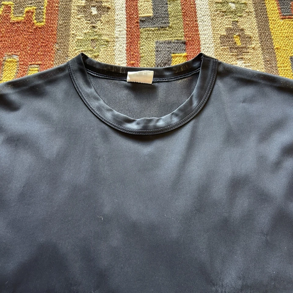 Vintage 1960s BVD Color Tone Nylon Tshirt Sz M - Black - Image 2 of 4