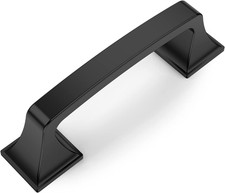 10 Pack Matte Black 3 Inch 76Mm Hole Centers Kitchen Cabinet Pulls Cabinet Hard