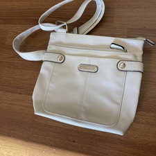 Rosetti Cream White Shoulder Handbag Faux Leather Multi-Pocket Lightweight
