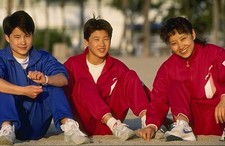 Fu Ming Xia of China other members of her team at the Alamo Intern- Old Photo