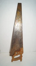 Vintage Antique Disston Handsaw Hand Wheat design 29"
