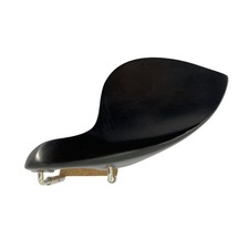 4/4 Full Size Left Hand Violin Chin Rest Ebony Wood With Chin Rest Clamp