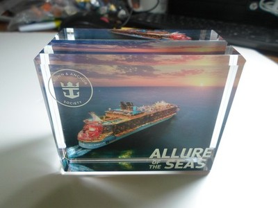 ROYAL CARIBBEAN  Crystal Block ALLURE OF THE SEA of  Seas Cruise Ship NEW IN BOX