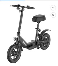 GOTRAX Seated Electric Scooter, Folding Frame, Key-2-Start, Black, Adult