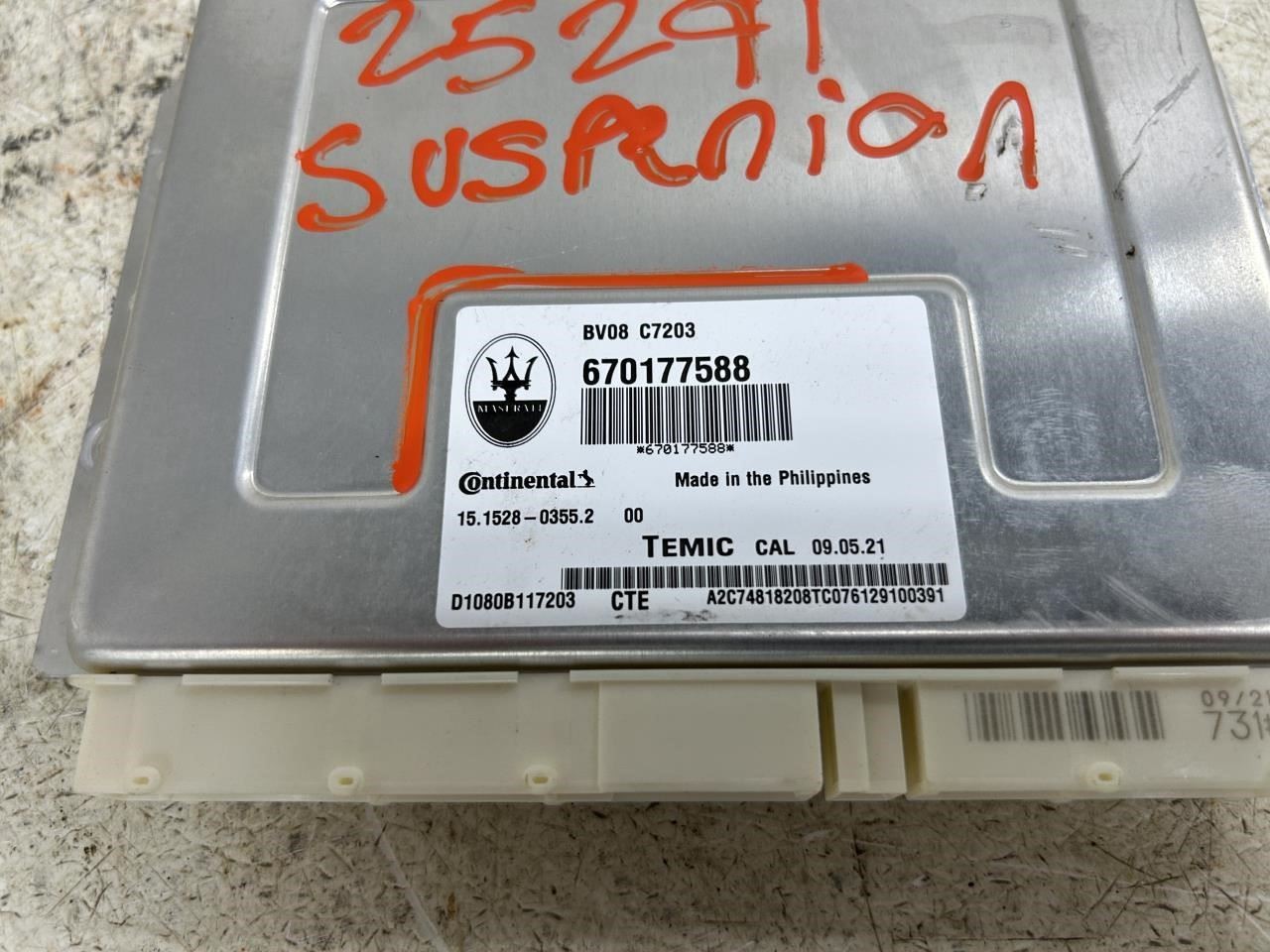 2022 MASERATI LEVANTE Suspension Control Module OEM Part Number 670177588