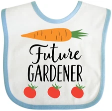 Inktastic Gardening Future Gardener Baby Bib Organic Farming Food Vegetarian Hws