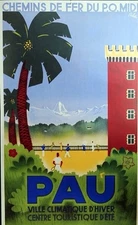 Affiche Poster Landes Béarn Pays Basque Aquitaine Pyrénées Pau