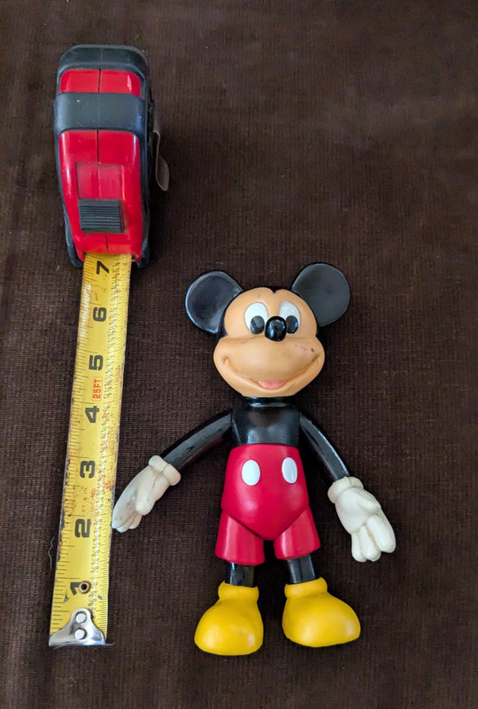 Vintage Early '90's Mickey Mouse Poseable Figure 6.5 Inches Tall