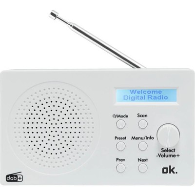 OK. ORD 101 BT-WT-1 Tragbares Digitalradio Weiß