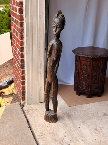 Vintage Senufo Wood Rhythm Pounder Deble Statue African Tribal Art Sculpture