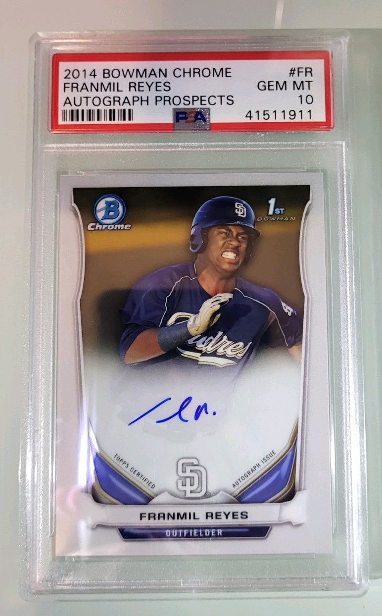 2014 Bowman Chrome Franmil Reyes Auto Graded PSA 10 Gem Mint Autograph BCAP-FR