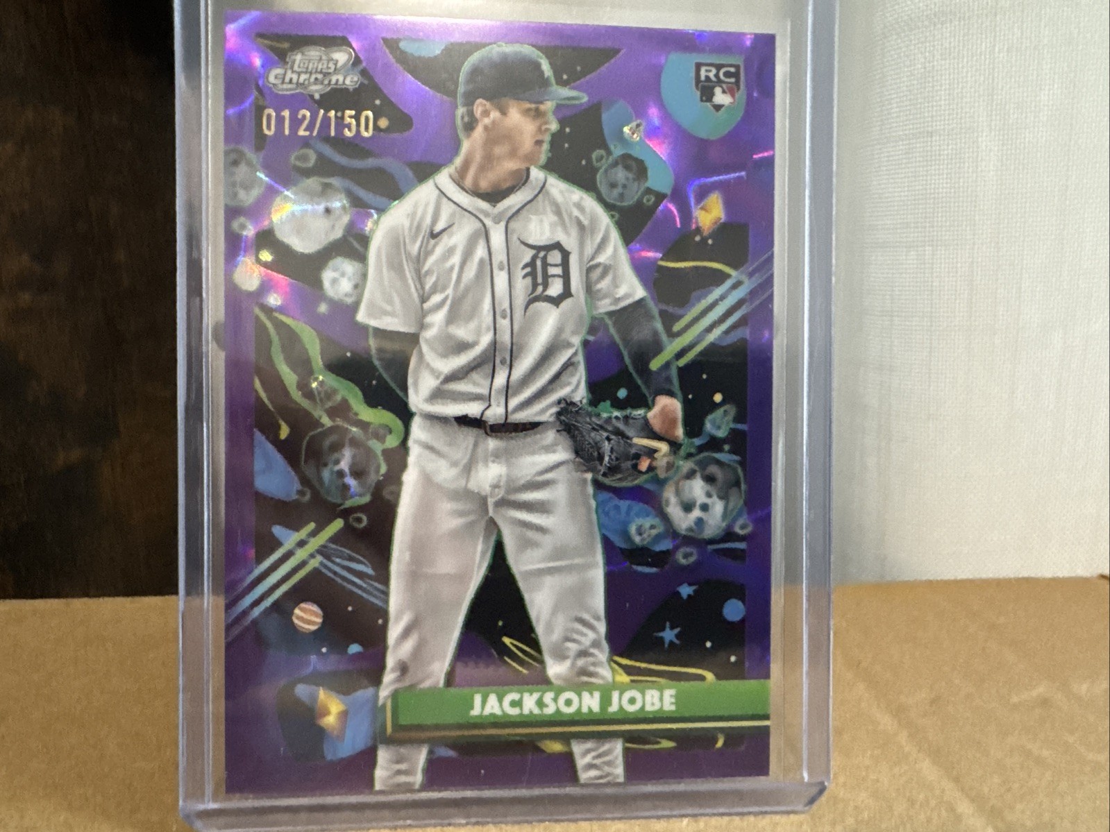 Jackson Jobe 2025 Topps Chrome Cosmic #142 Purple Nebula Refractor 