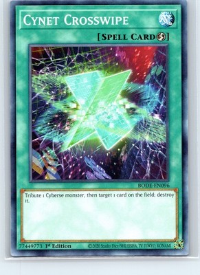 Cynet Crosswipe Common Burst of Destiny 1st Edition BODE-EN096 Yugioh LP