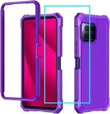 for Boost Summit 5G Case with Screen Protector,Summit 5G, Purple Full 