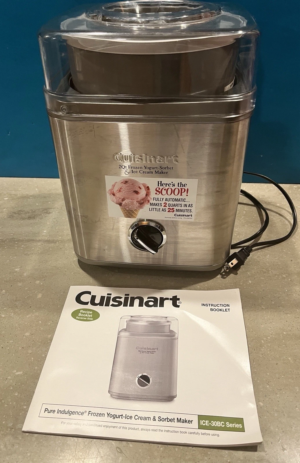 Cuisinart CIM-60 2 Qt Electric Ice Cream Frozen Yogurt Sorbet Maker
Opens in a new window or tab