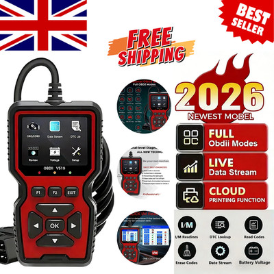 Professional OBD2 V519 Scanner - 2026 Upgraded OBDII + CAN Code Reader US