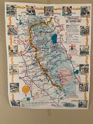 #ad Gold Chain Northern amp; Southern Mines. Motherload Gold Country Pictorial Map $9.99