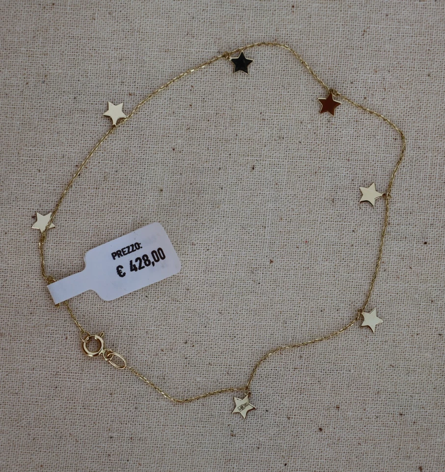 Fußkettchen Fußkette Goldkette 585 Gold Gelbgold Rhombus Armkette Armband Kette