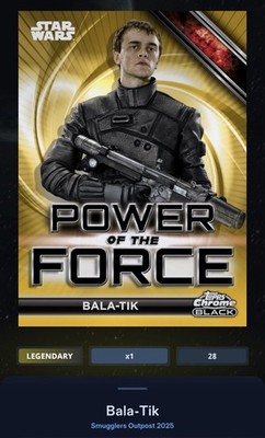 Bala-Tik Gold 50cc Power Force Legendary Star Wars Card Trader Smugglers Outpost