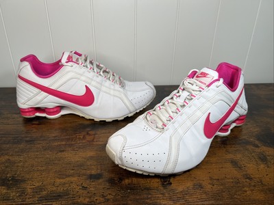 Nike Shox Junior Conundrum White Hot Pink Sneakers Shoes Mens 12