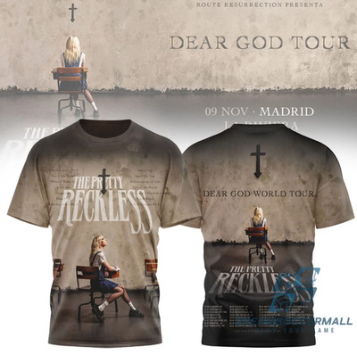 The Pretty Reckless Dear God World Tour T Shirt Full Size S-5XL E068