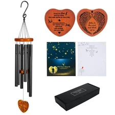 Sympathy Wind Chimes, 32" Memorial Wind Chime for Loss of Loved One Prime, Me...