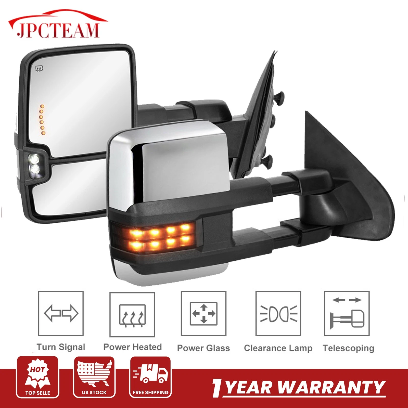 Pair Power Heated Tow Mirrors For 2014-2018 Chevy Silverado GMC Sierra 1500 2500
Opens in a new wind