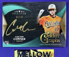 Colton Cowser 2024 Topps Five Star Golden Graphs Auto Green /30 RC #GG-CC