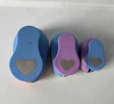 Perfeclan Heart Shape Paper Punches Scrapbooking DYI Cutouts 3pc