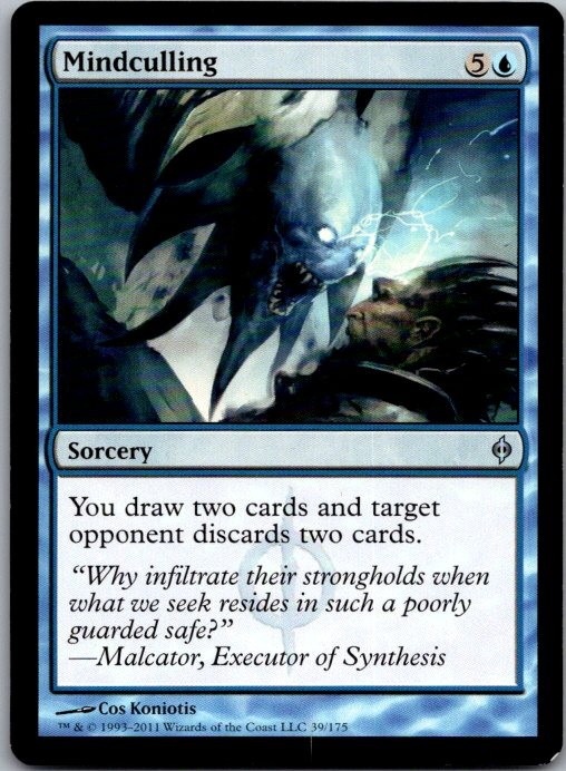 Mindculling 39 Uncommon New Phyrexia Magic: The Gathering Lightly Played
