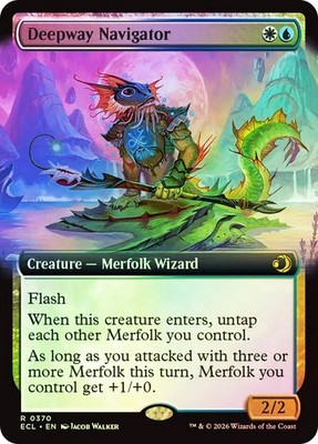 MTG FOIL Deepway Navigator Extended Art - Lorwyn Eclipsed #370