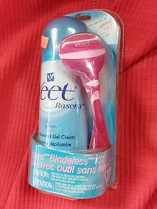 Veet Rasera Bladeless Hair Removal Gel Cream Kit-Aloe Vera 5.1 oz