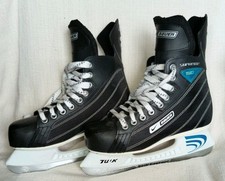 Nike Bauer Supreme Black Hockey Skates Size 5 Intermediate Young Adult Fasteel