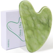 huefull Gua Sha Facial Tool for Face and Body, Self Xiuyan Green
