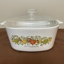 Vintage Spice of Life Corning Ware A-3-B, 3 Liter QT Casserole Pyrex A-9-C Lid