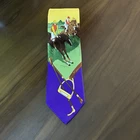 Vintage Equestrian Rare Polo Ralph Lauren Steeplechase Race Silk Handmade Tie