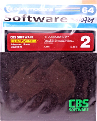 COMMODORE 64/128 -- SUCCES WITH ALGEBRA 2: ADVANCEDLINEAR EQUATIONS (CBS- DISK)