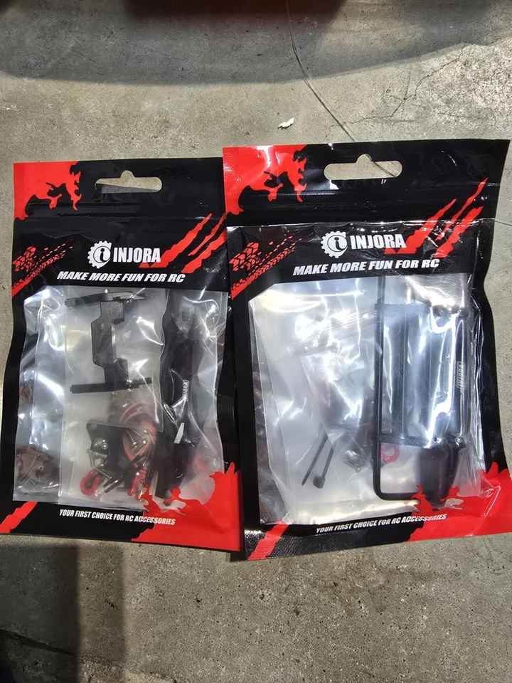 Traxxas Trx4m Orange Defender con parachoques delantero y trasero de aluminio Injora Foto 3 de 4