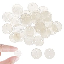 90Pcs Round Capiz Sea Shells, 15mm Shell Pieces for Wind Chimes White 