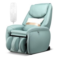 Full Body Zero Gravity Massage Chair w/ 17.5  x 17.5  Thrown Pillow Green