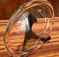 8"dia. 6" Flat bottom Clear Plate, For Liquid Light Show Effect, 5/16" Thick