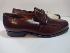 NWOB VTG Mens Sz 10 D Brown Leather Classics Slip On Loafers USA Made