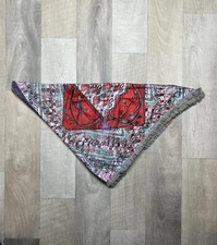 Women’s Mucho Gusto! Abstract Pattern Silk Fringed Scarf (Y0149)